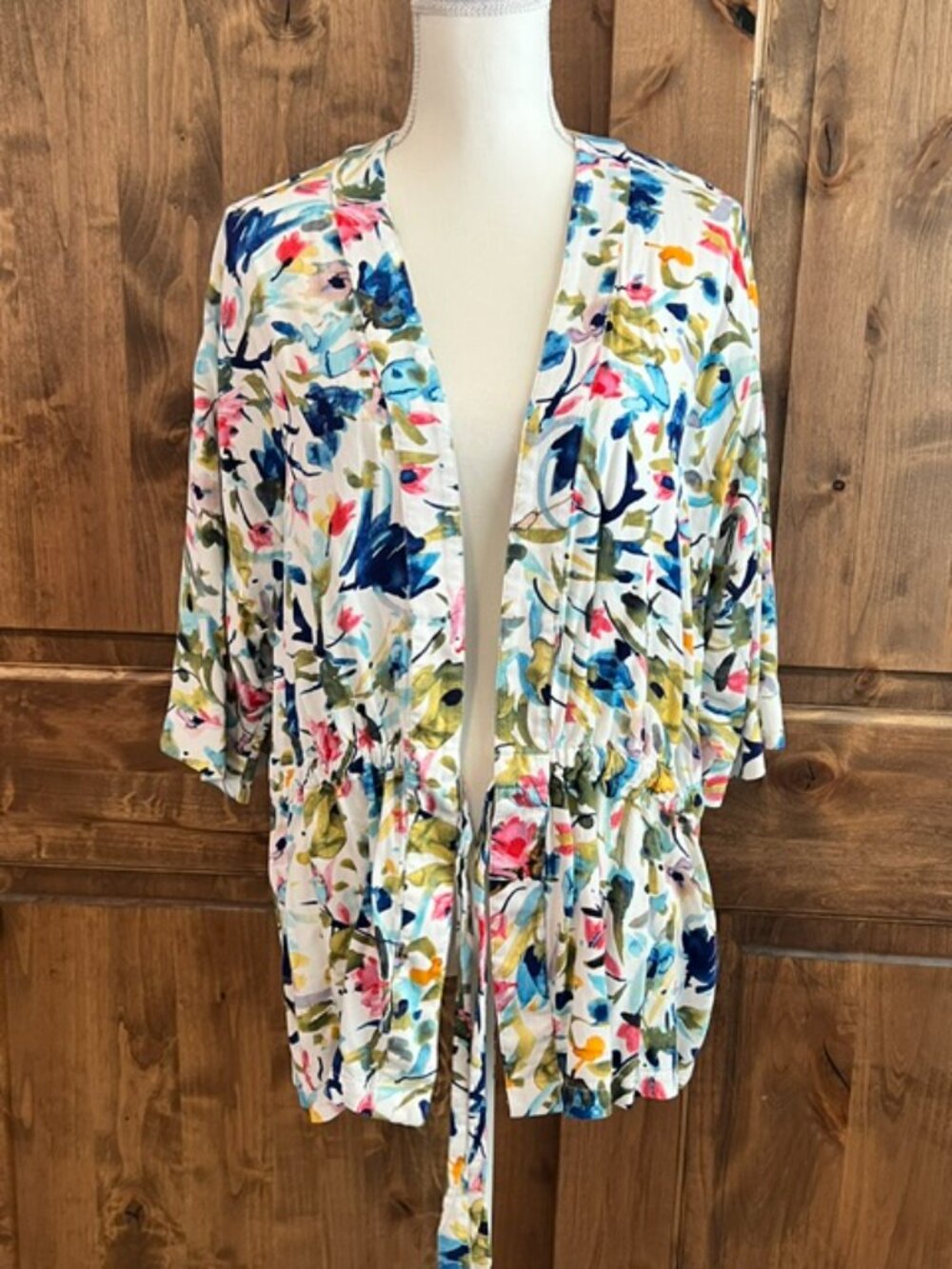 Floral-Print Watercolor Top - Picture 2 of 3
